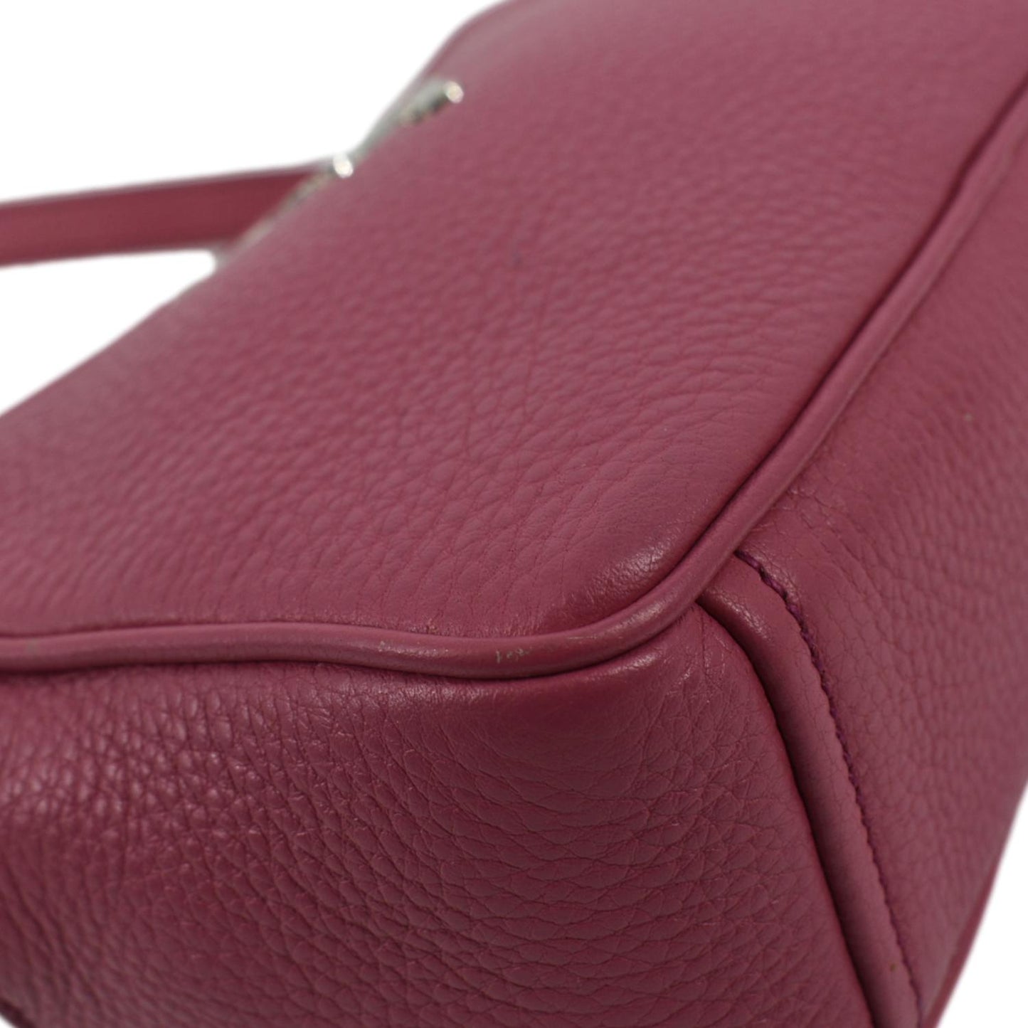 PRADA Vitello Phenix Leather Crossbody Bag Pink