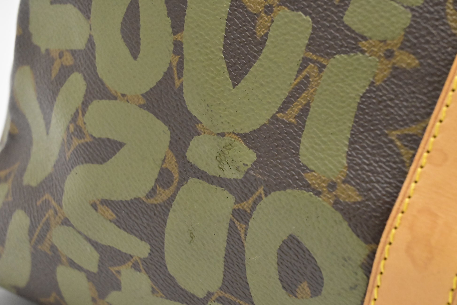 Louis Vuitton x Stephen Spro Keepall 50 in Green Graffiti Monogram Canvas