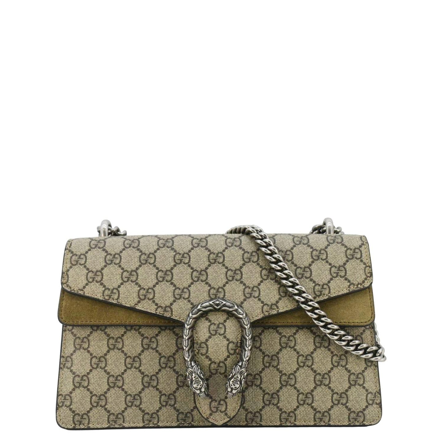 GUCCI Dionysus Small GG Supreme Canvas Shoulder Bag Beige 400249