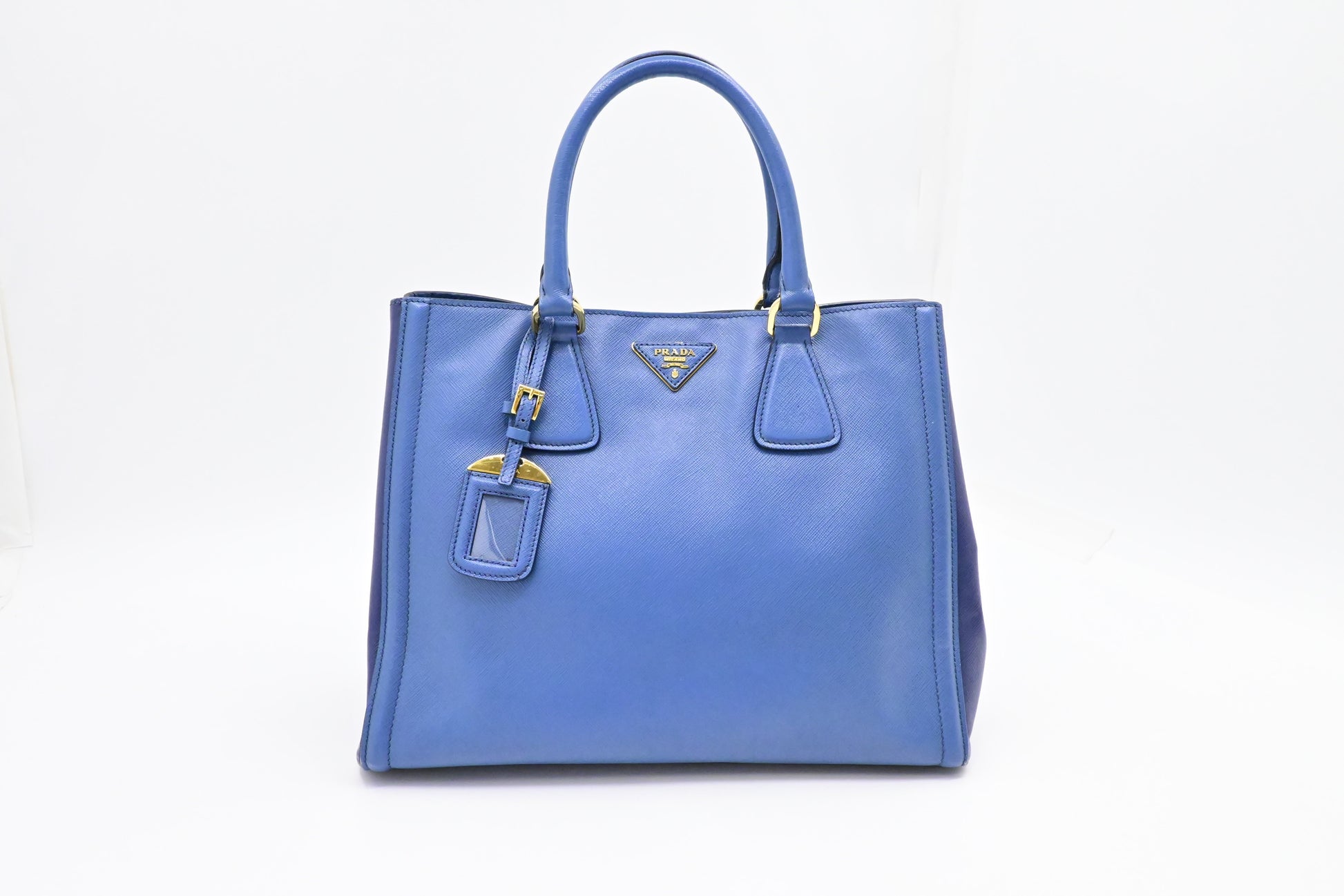 Prada Galleria in Blue Saffiano Leather