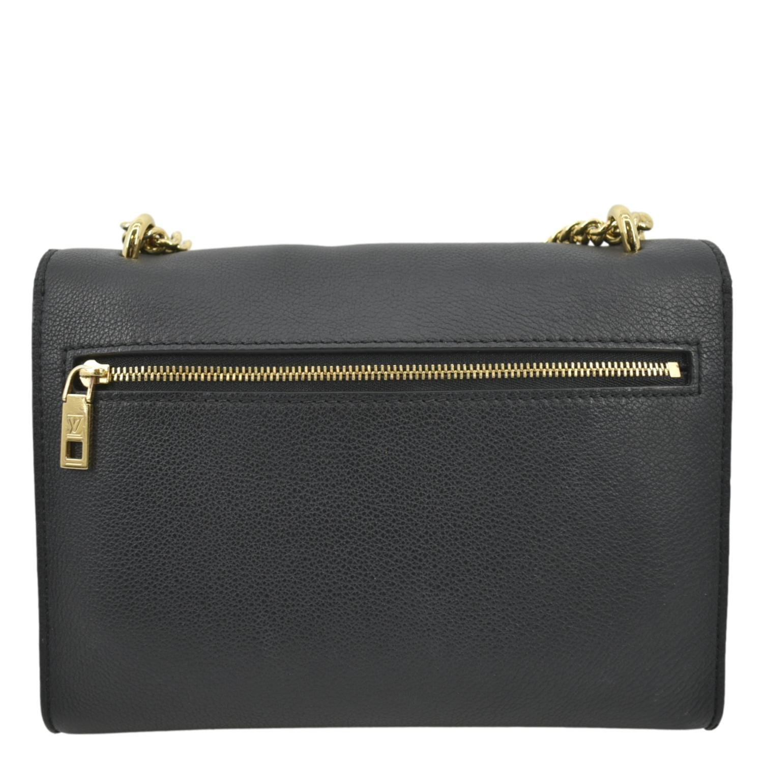 LOUIS VUITTON Mylockme Calf Leather Chain Shoulder Bag Creme