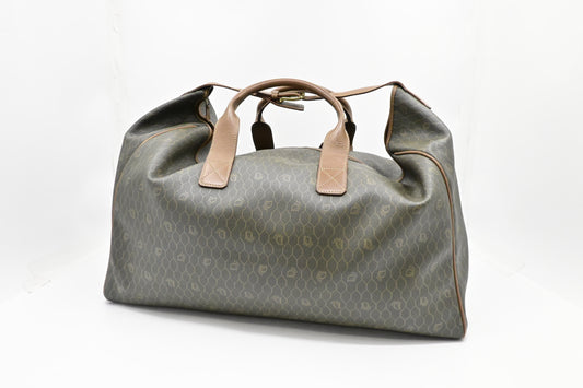 Dior Large Travel Bag in Dark Green Honeycomb Canvas