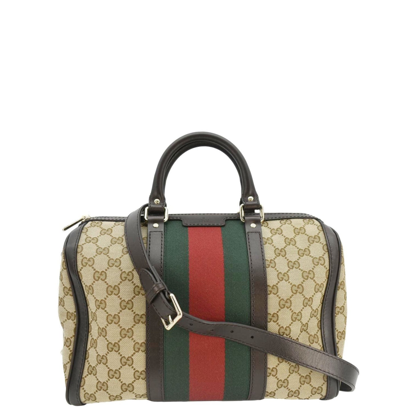 GUCCI Web GG Boston Bag Beige 247205