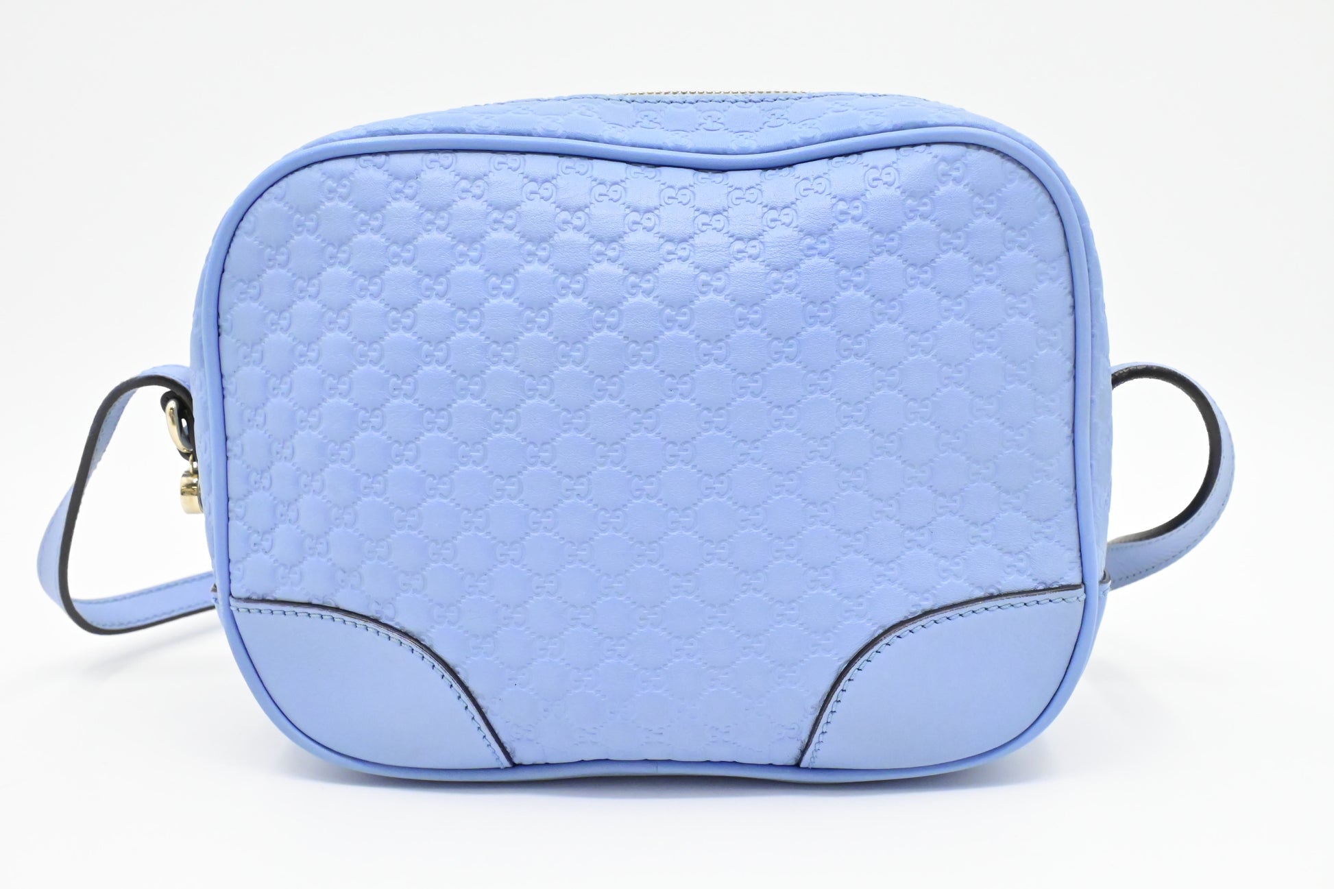 Gucci Crossbody in Baby Blue Micro Guccissima Leather