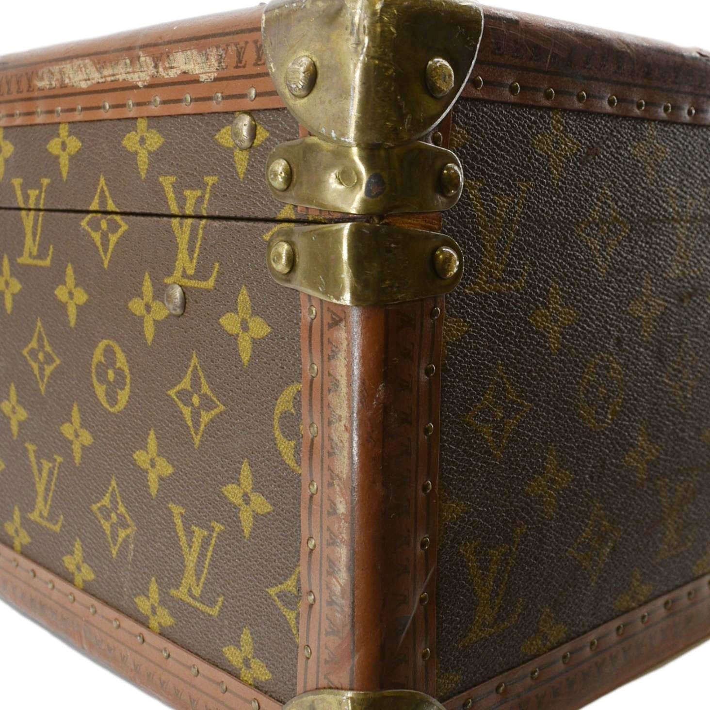 LOUIS VUITTON Bisten Monogram Canvas Travel Suitcase Bag Brown
