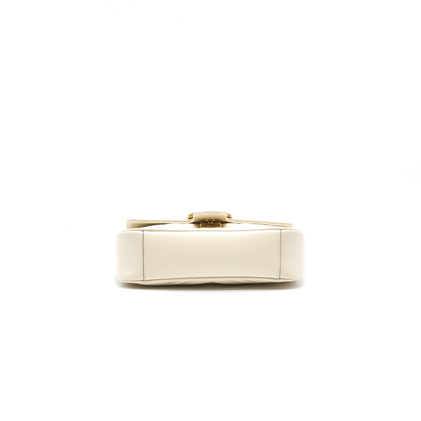 GUCCI GG MARMONT MINI BAG WHITE WITH GOLD