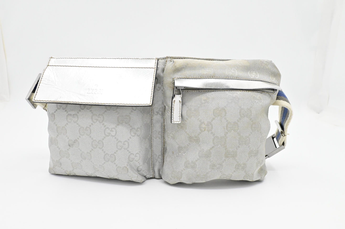 Gucci Waist Bag in Silver GG Canvas