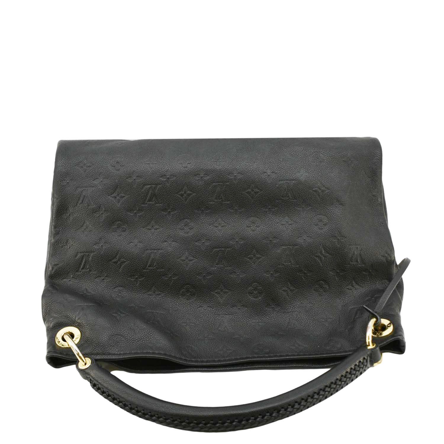 LOUIS VUITTON Artsy MM Monogram Empreinte Leather Shoulder Bag Black