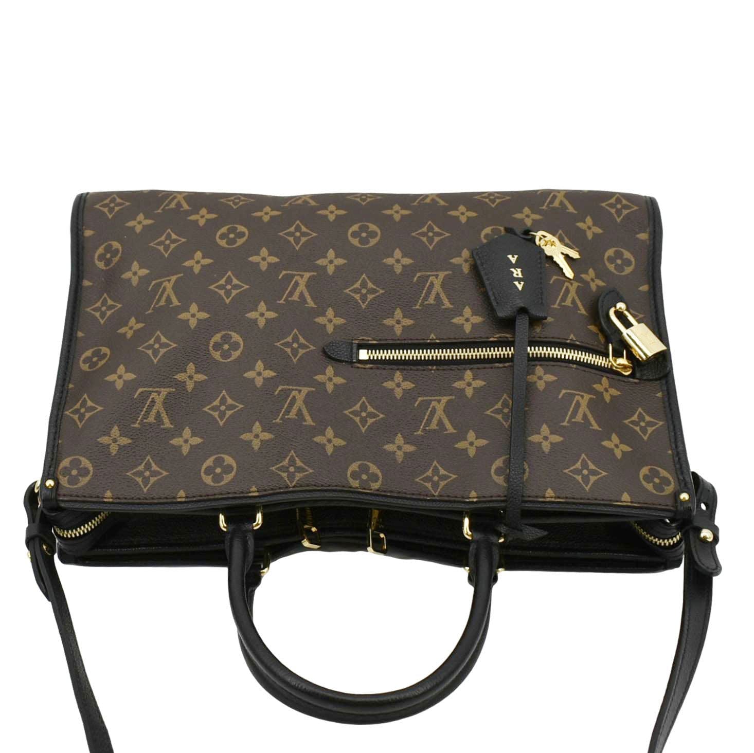 LOUIS VUITTON Popincourt NM Monogram Canvas Tote Bag Brown