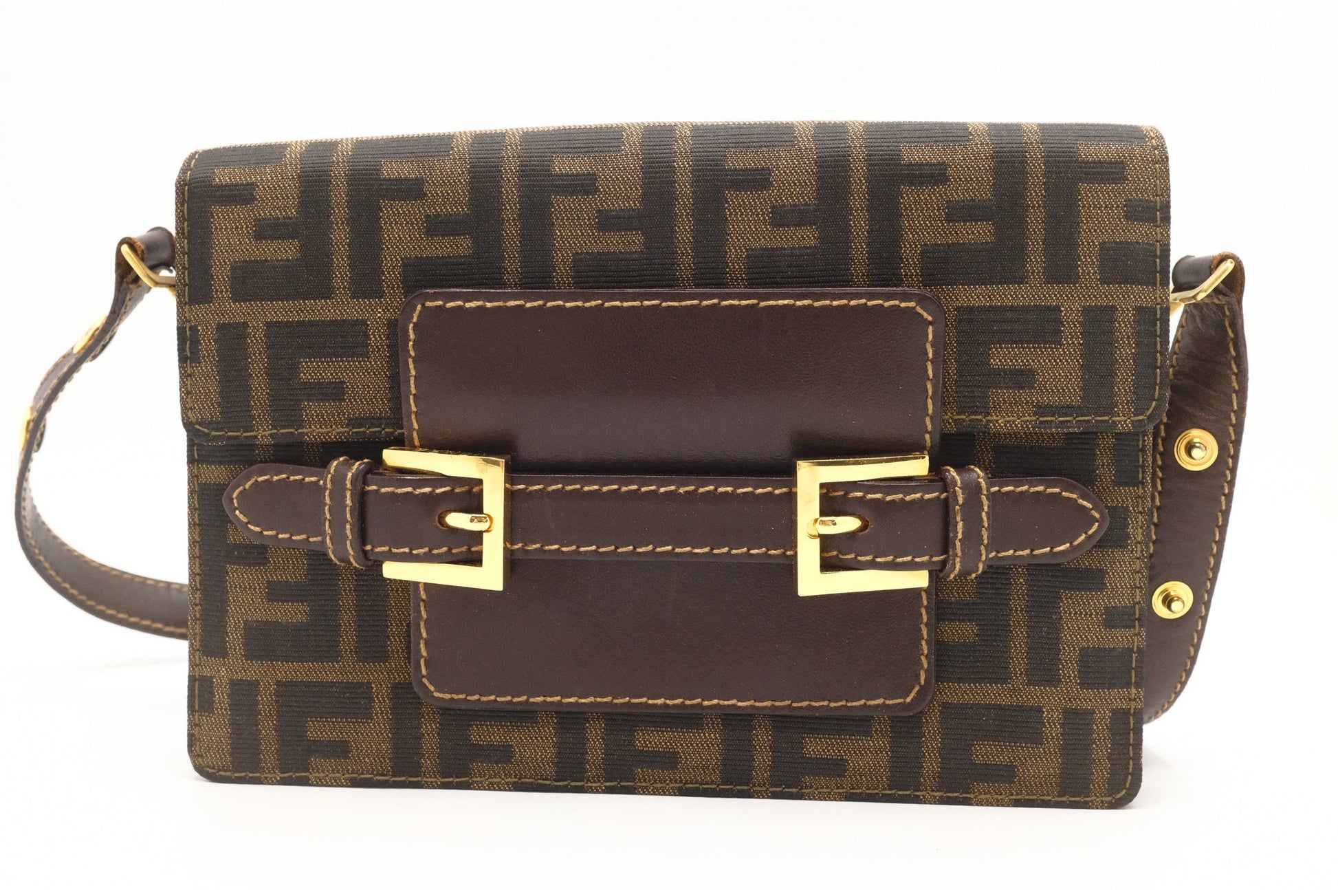 Fendi Shoulder Bag in Zucca Canvas