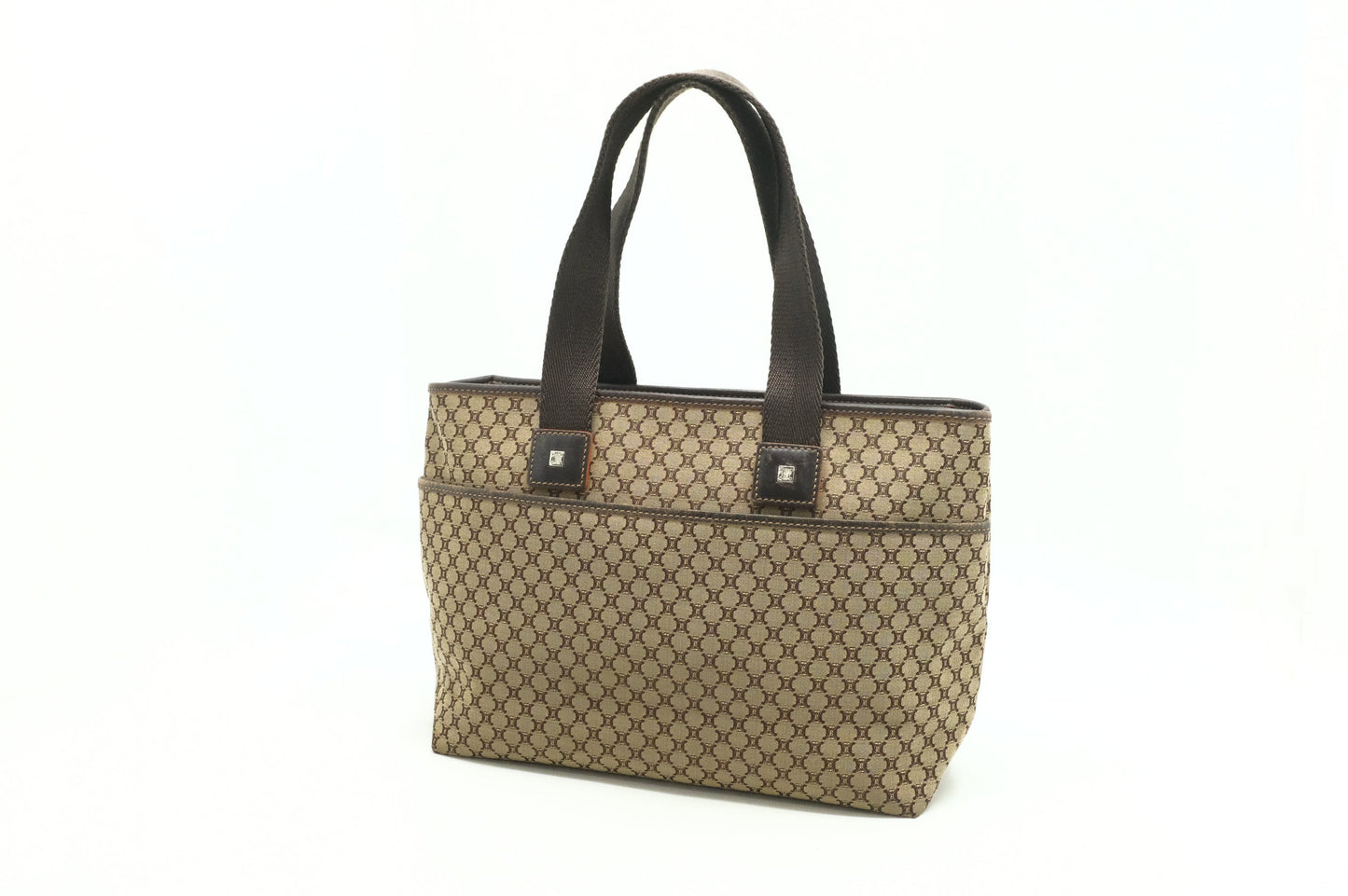 Celine Shoulder Bag in Brown Triomphe Canvas