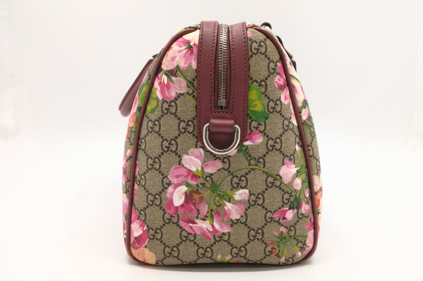 Gucci Boston Bag in Pink Blooms GG Canvas