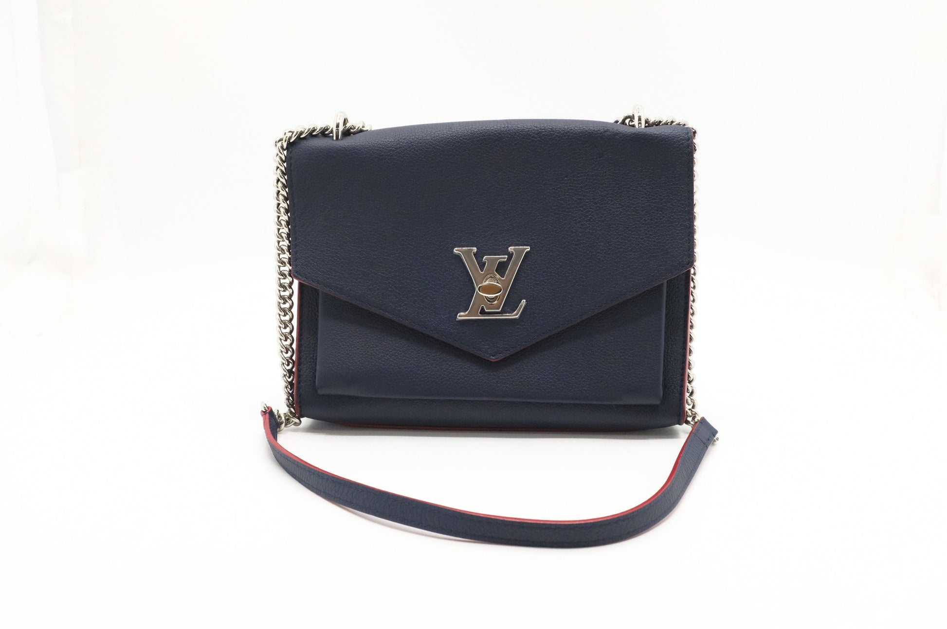 Luxury Women's Handbag | Louis Vuitton MyLockMe in Marine Rouge Leather