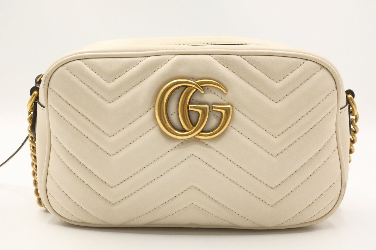 Gucci Marmont Crossbody in White Leather