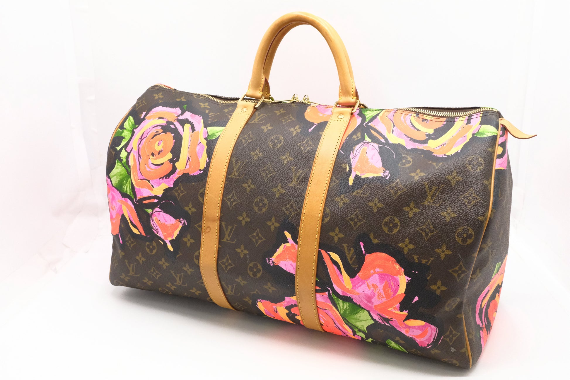 Louis Vuitton x Stephen Spro Keepall 50 in Roses Monogram Canvas