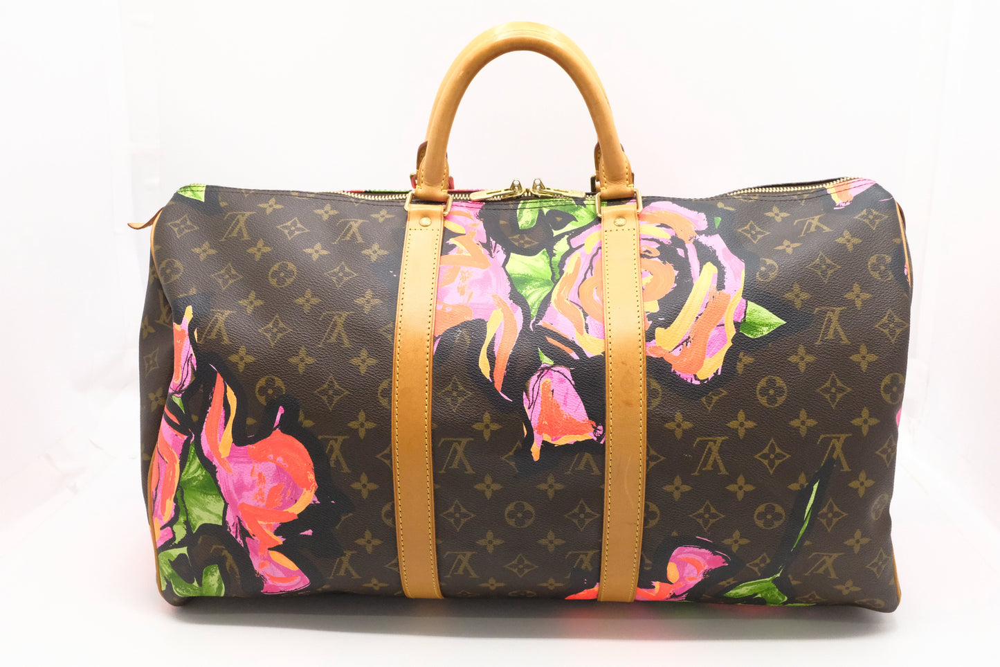Louis Vuitton x Stephen Spro Keepall 50 in Roses Monogram Canvas