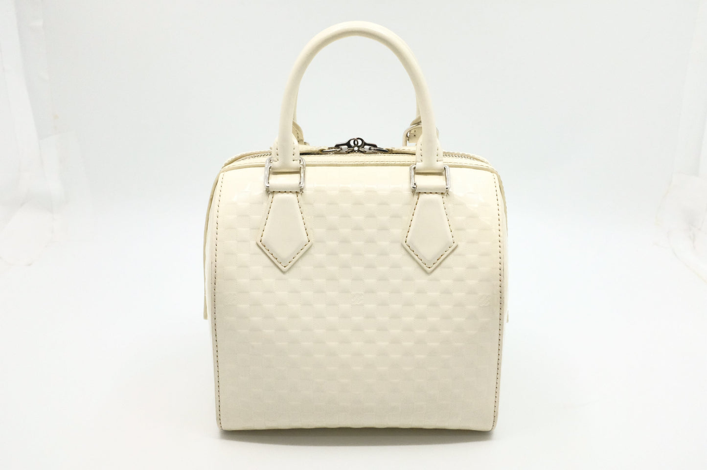 Louis Vuitton Speedy Cube in White Damier Facette Leather