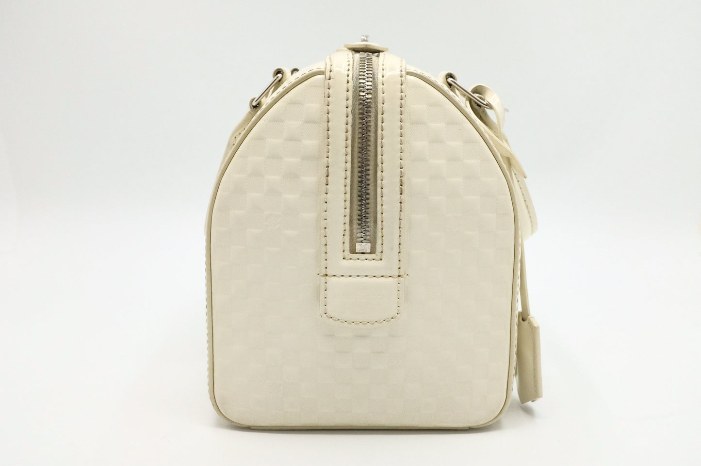 Louis Vuitton Speedy Cube in White Damier Facette Leather