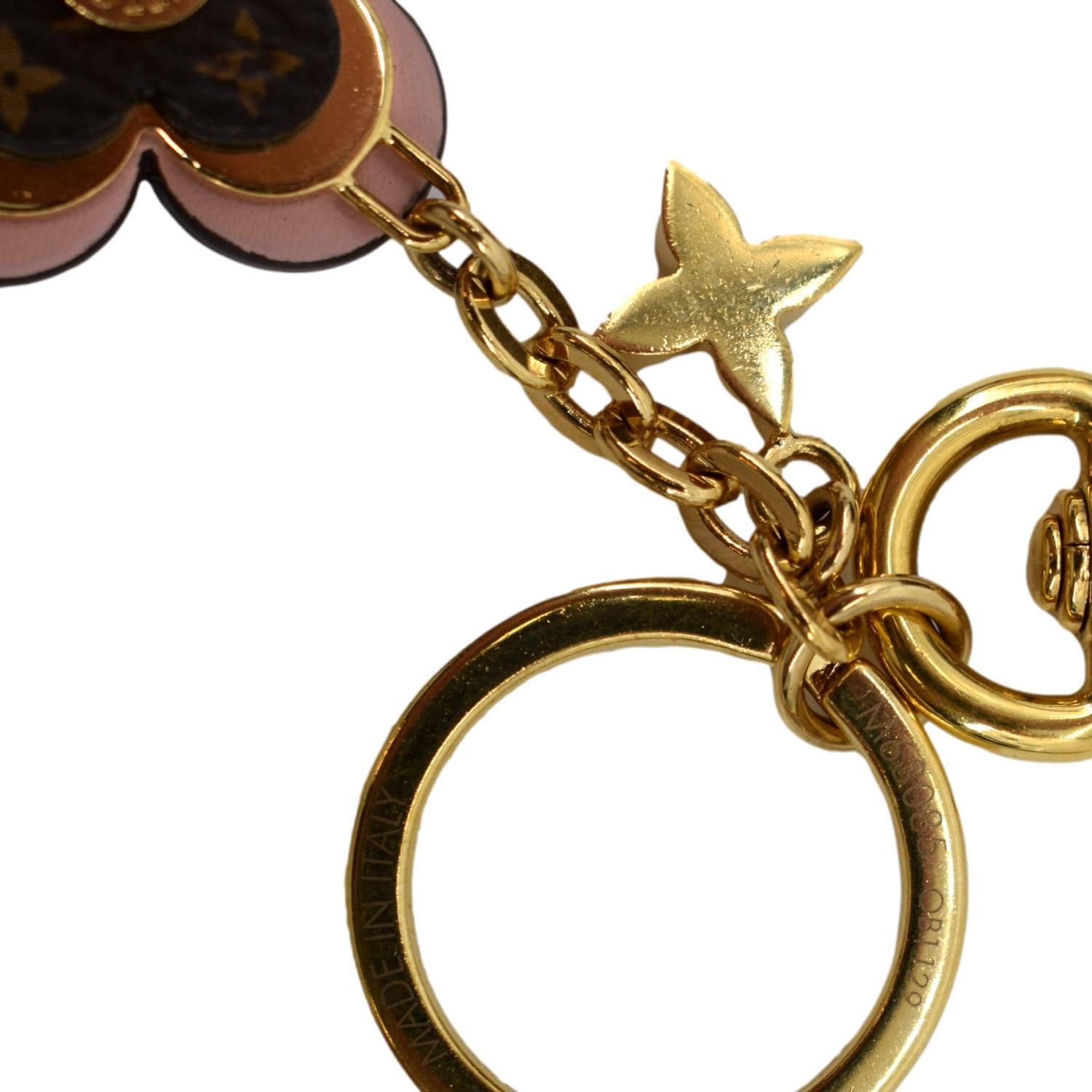 LOUIS VUITTON Monogram Blooming Flowers BB Bag Charm Key Holder Pink