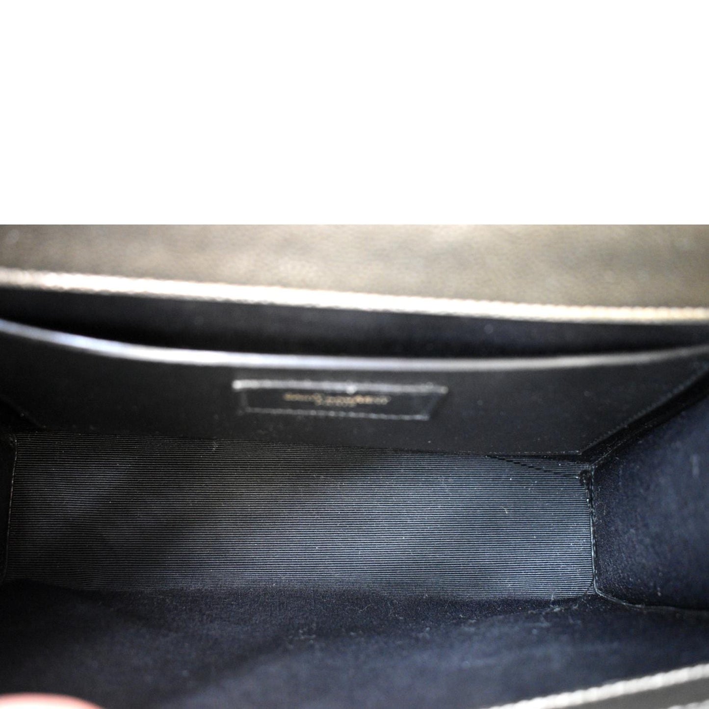 SAINT LAURENT Envelope Medium Matelasse Leather Shoulder Bag Metallic