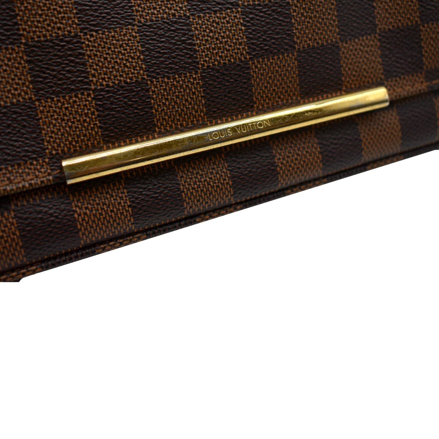 LOUIS VUITTON Hoxton PM Damier Ebene Crossbody Bag Brown