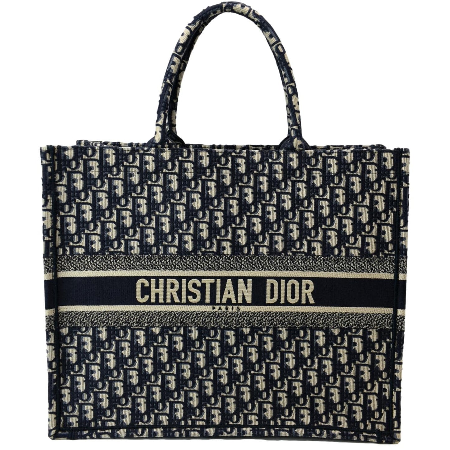 CHRISTIAN DIOR Large Book Oblique Embroidered Canvas Tote Bag Multicolor - Hot Deals