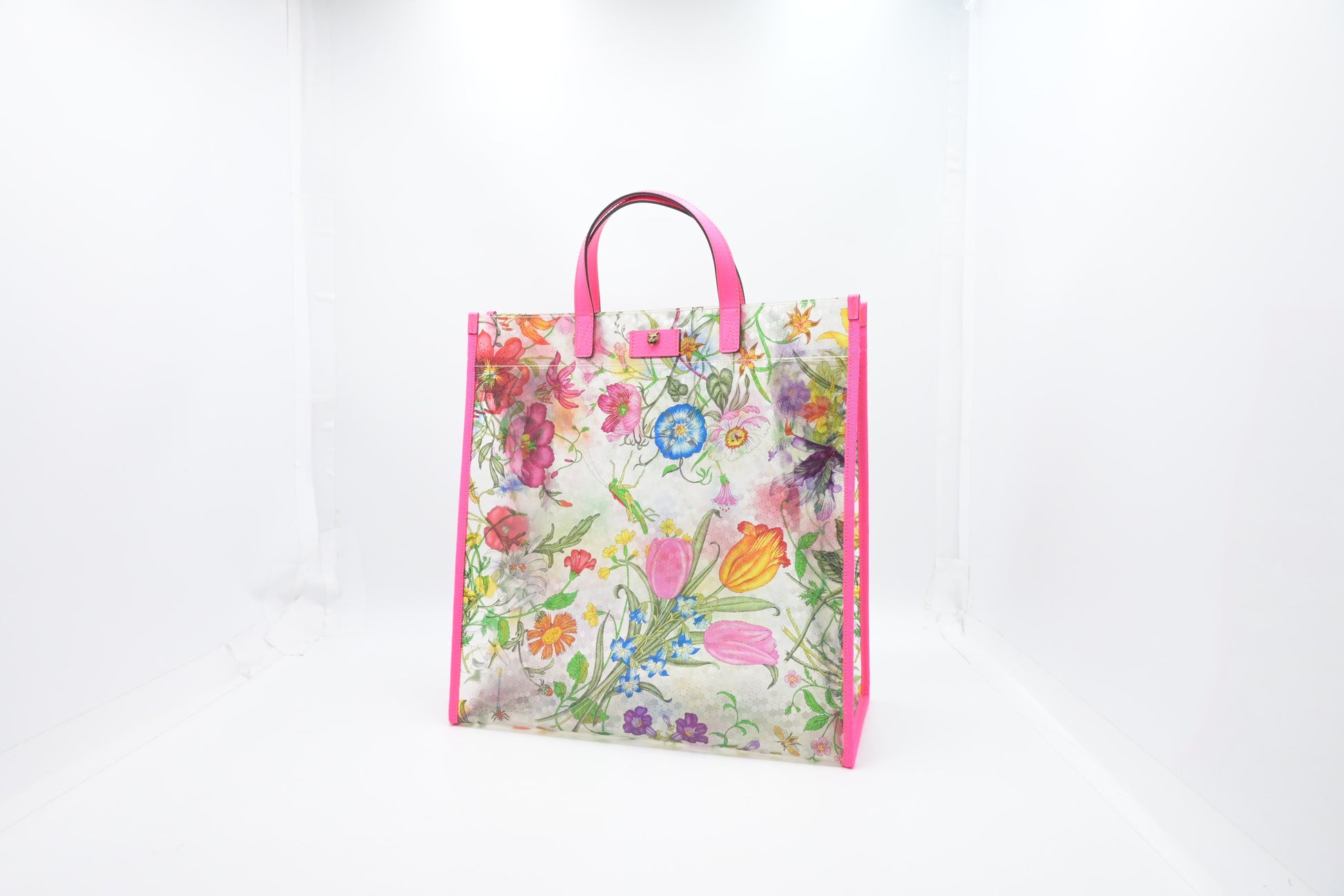 Gucci Tote in Clear Flora Vinyl