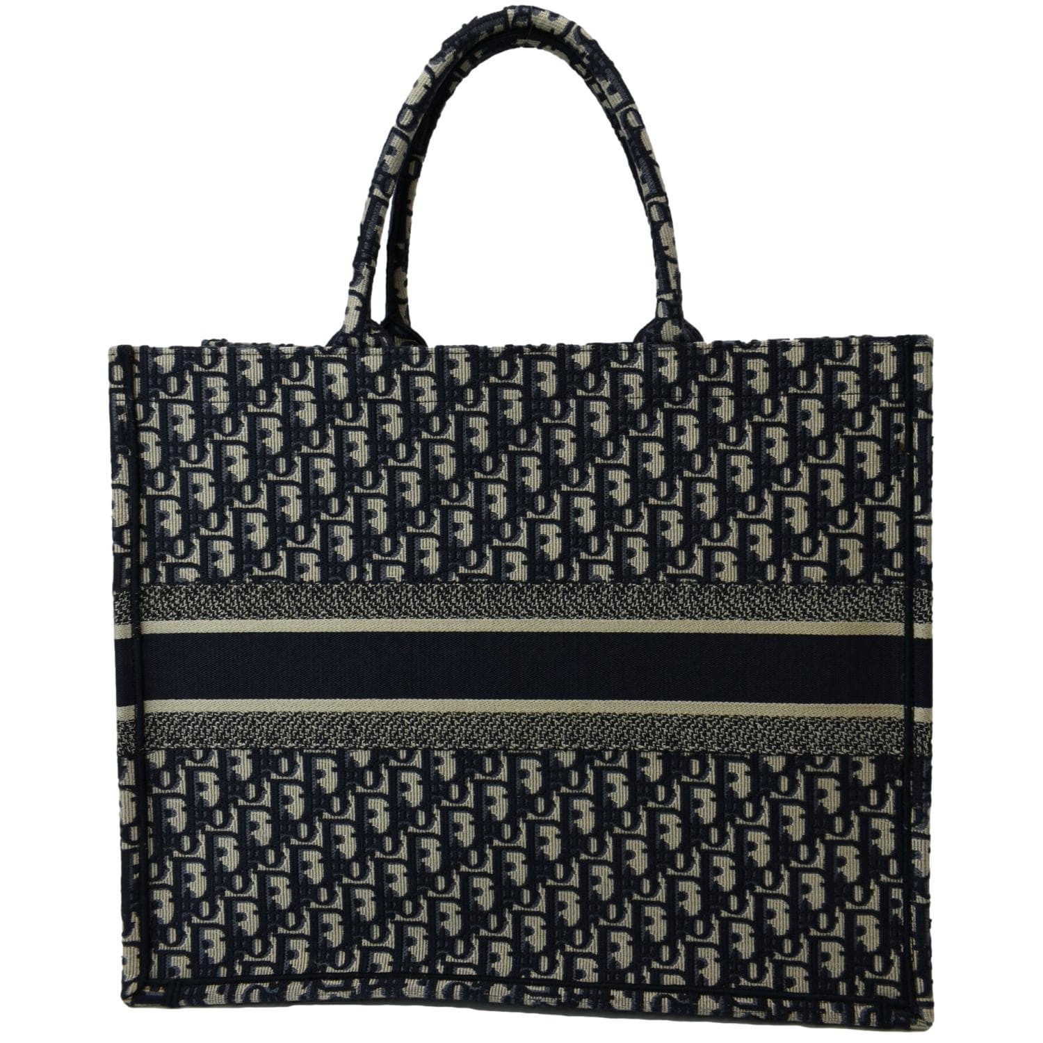 CHRISTIAN DIOR Large Book Oblique Embroidered Canvas Tote Bag Multicolor - Hot Deals