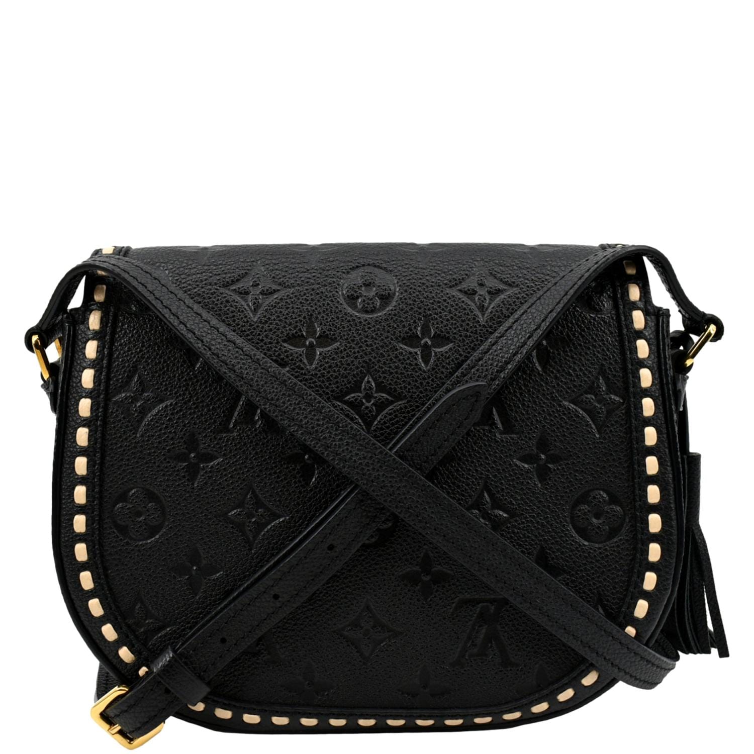 LOUIS VUITTON Junot Empreinte Leather Shoulder Bag Black