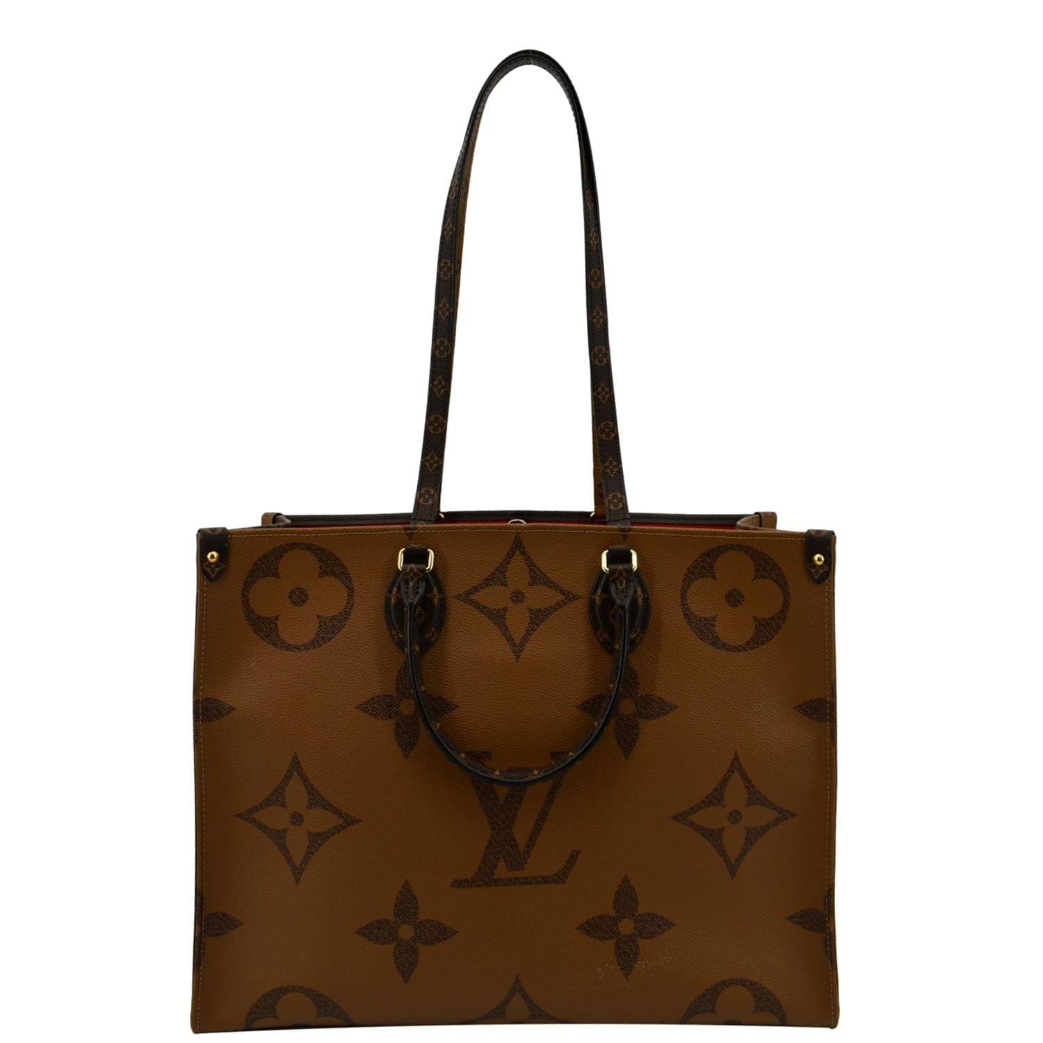 LOUIS VUITTON Onthego GM Giant Monogram Canvas Tote Shoulder Bag Brown