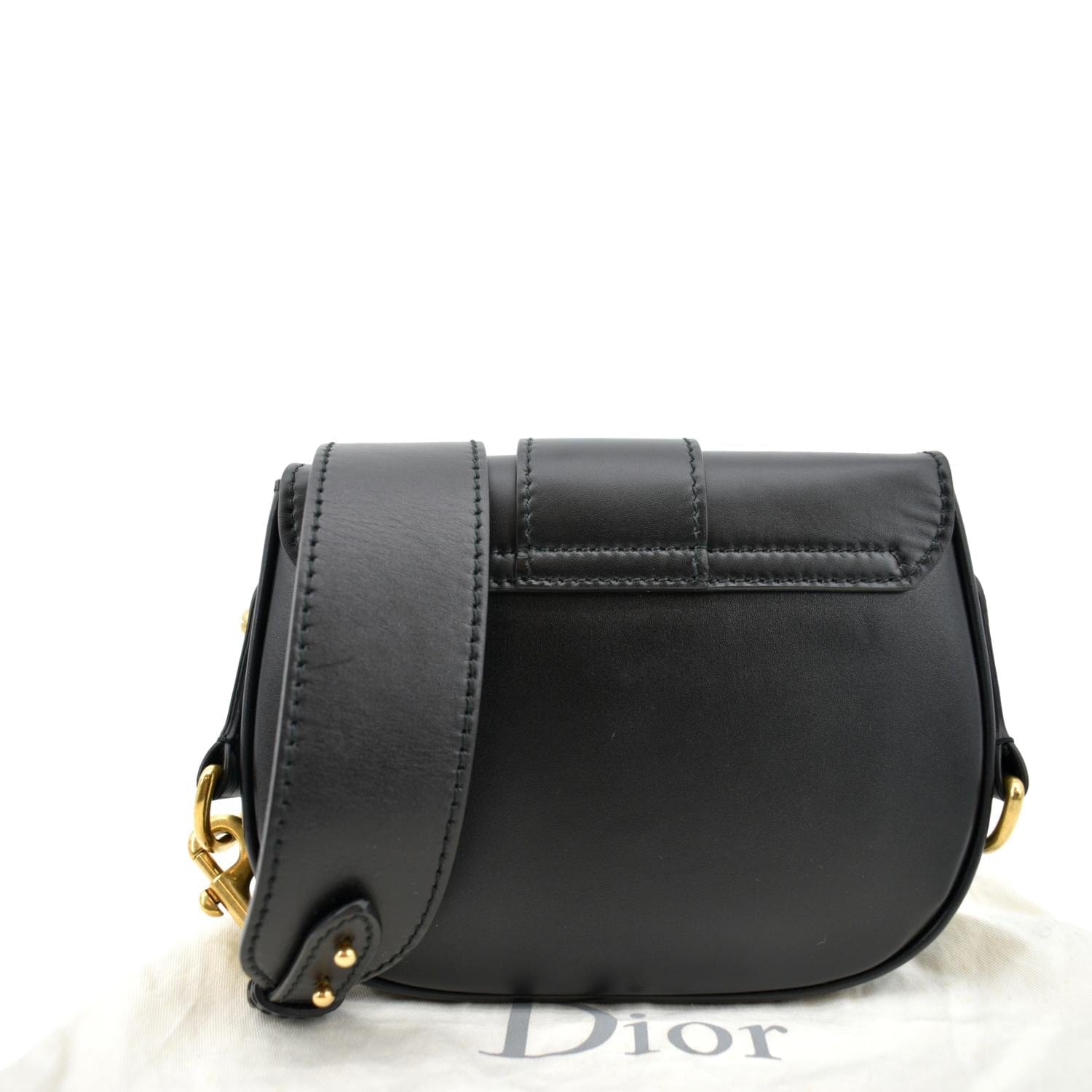 CHRISTIAN DIOR D Fence Calfskin Leather Saddle Bag Black - Hot Deals