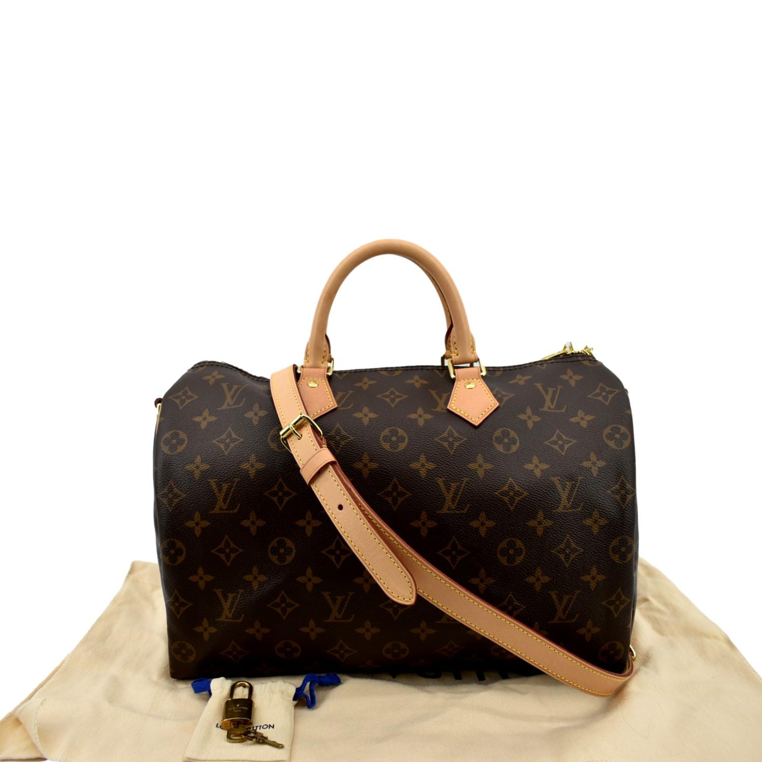 LOUIS VUITTON 35 Bandouliere Monogram Canvas Shoulder Bag Brown