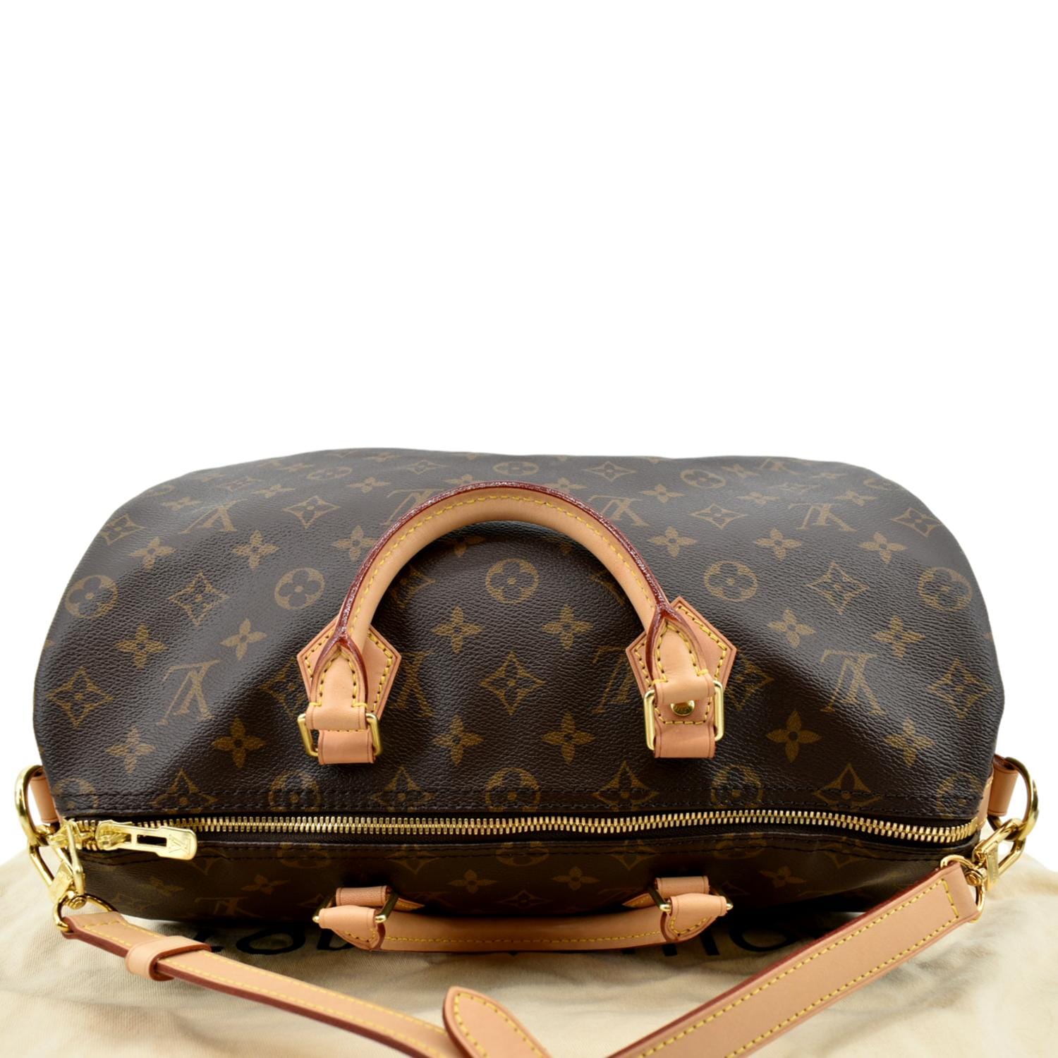 LOUIS VUITTON 35 Bandouliere Monogram Canvas Shoulder Bag Brown