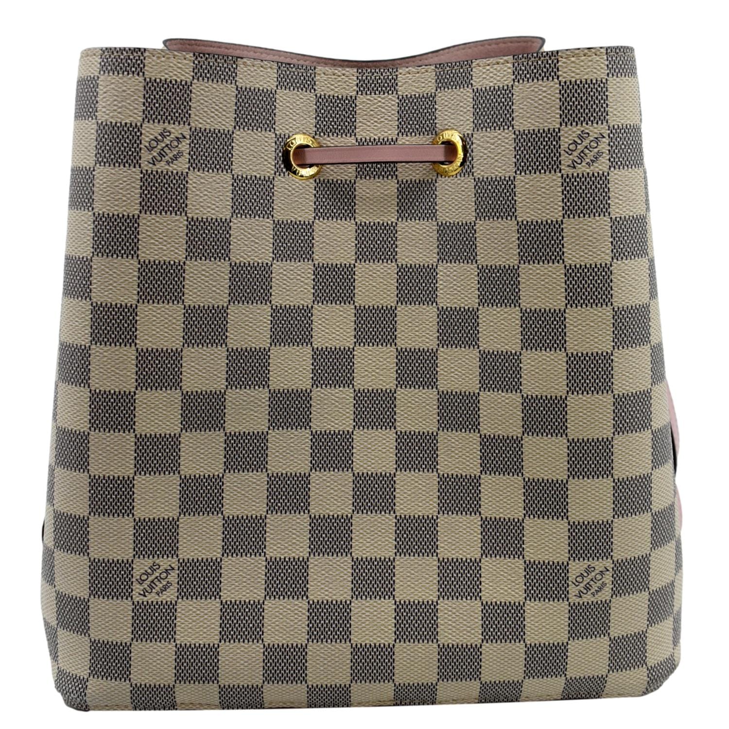 LOUIS VUITTON Neonoe MM Damier Azur Crossbody Bag Rose