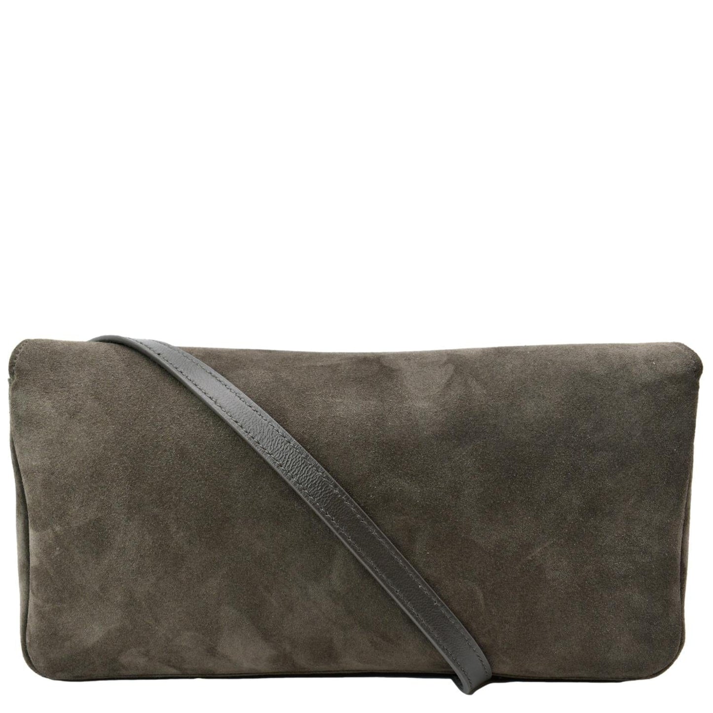 SAINT LAURENT Kate 99 Suede Shoulder Bag Dark Brown
