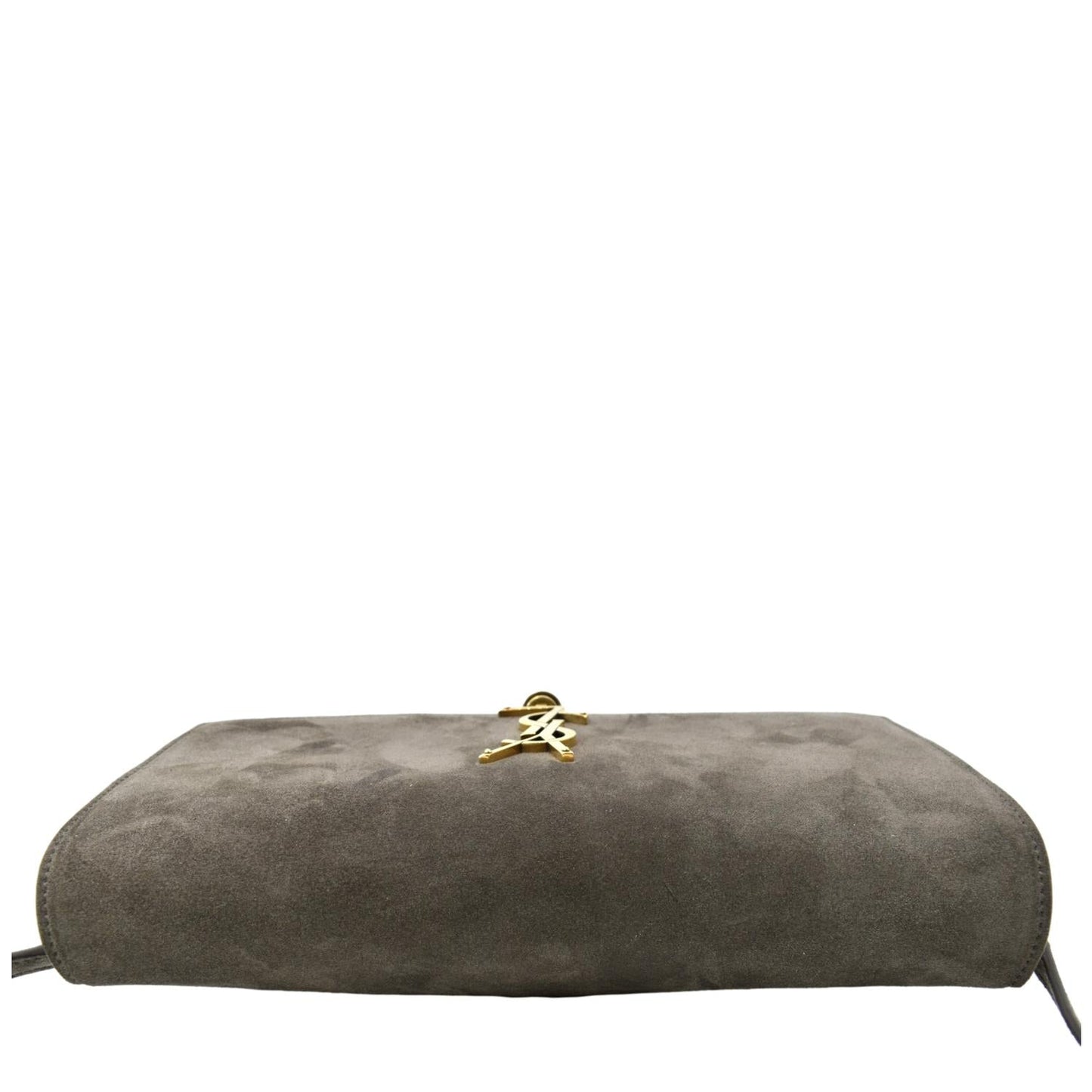 SAINT LAURENT Kate 99 Suede Shoulder Bag Dark Brown