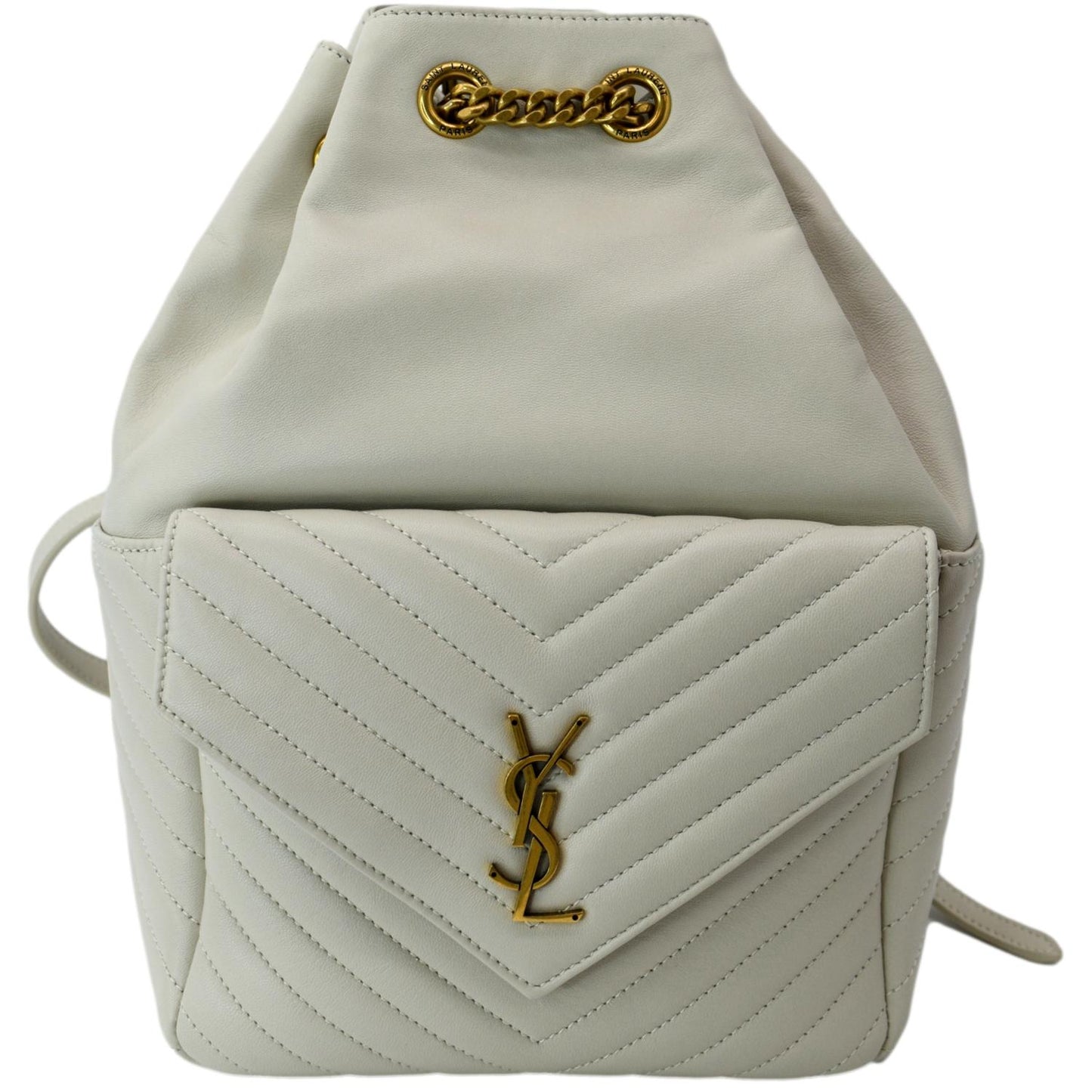 SAINT LAURENT Joe Lambskin Leather Backpack Bag