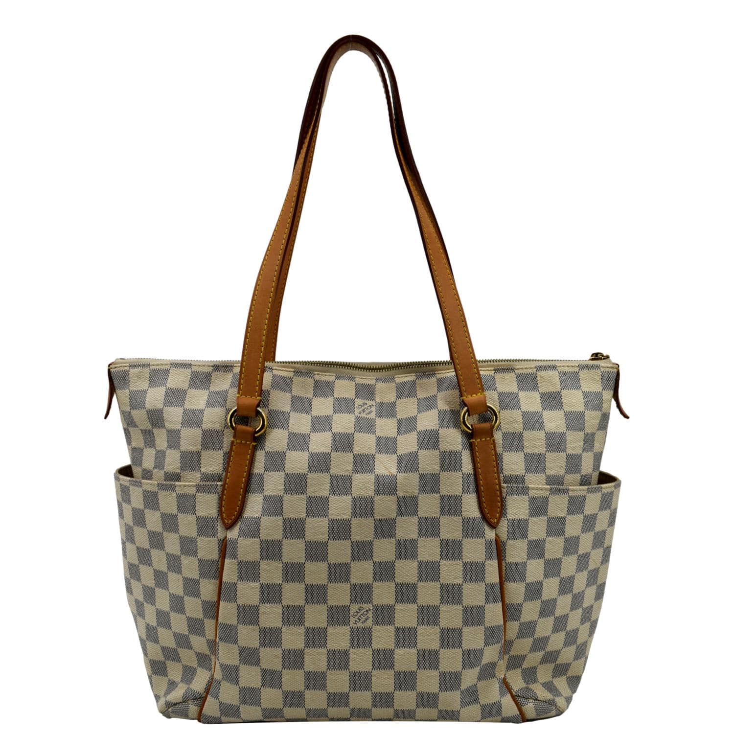 LOUIS VUITTON Totally GM Damier Azur Shoulder Bag White