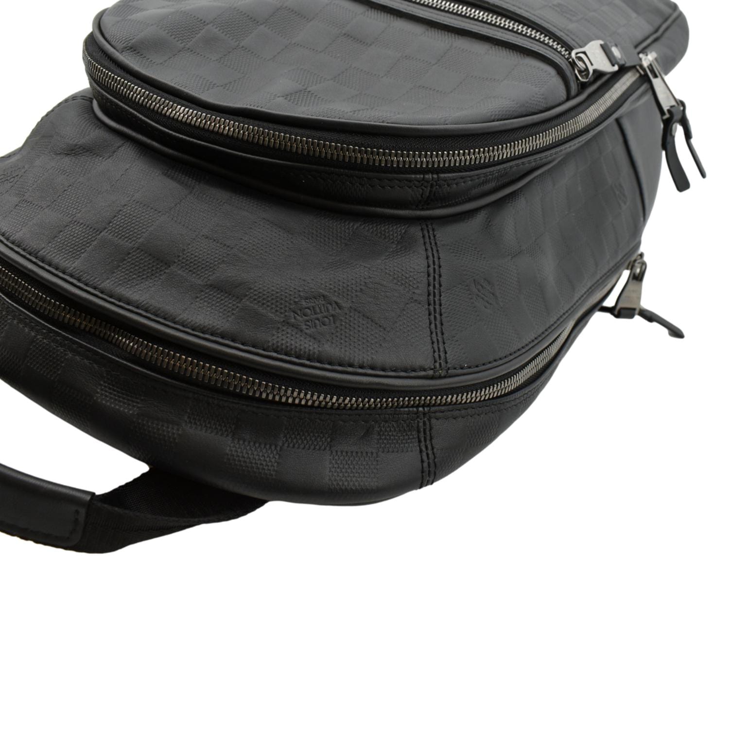 LOUIS VUITTON Michael Damier Infini Leather Backpack Bag Black