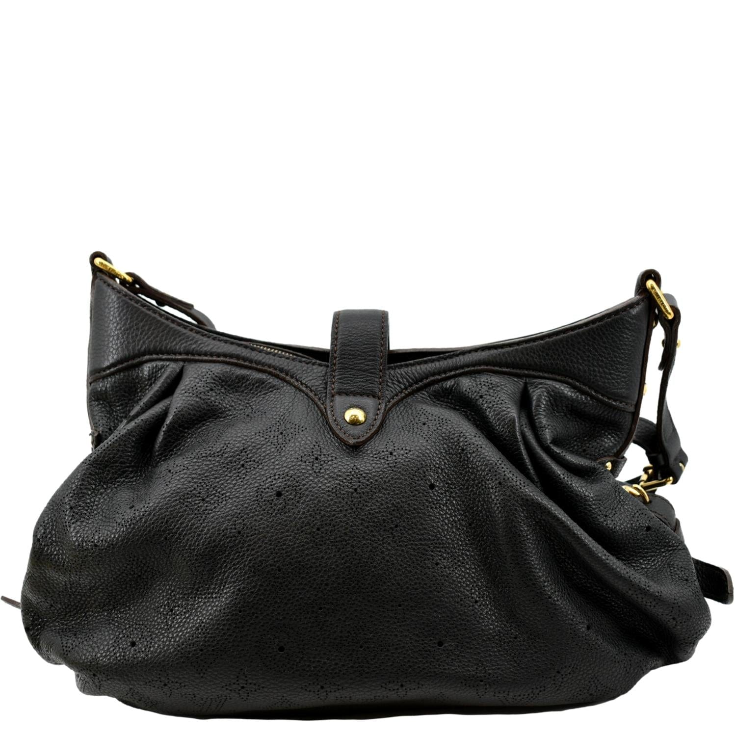 LOUIS VUITTON Mahina Leather Shoulder Bag Black