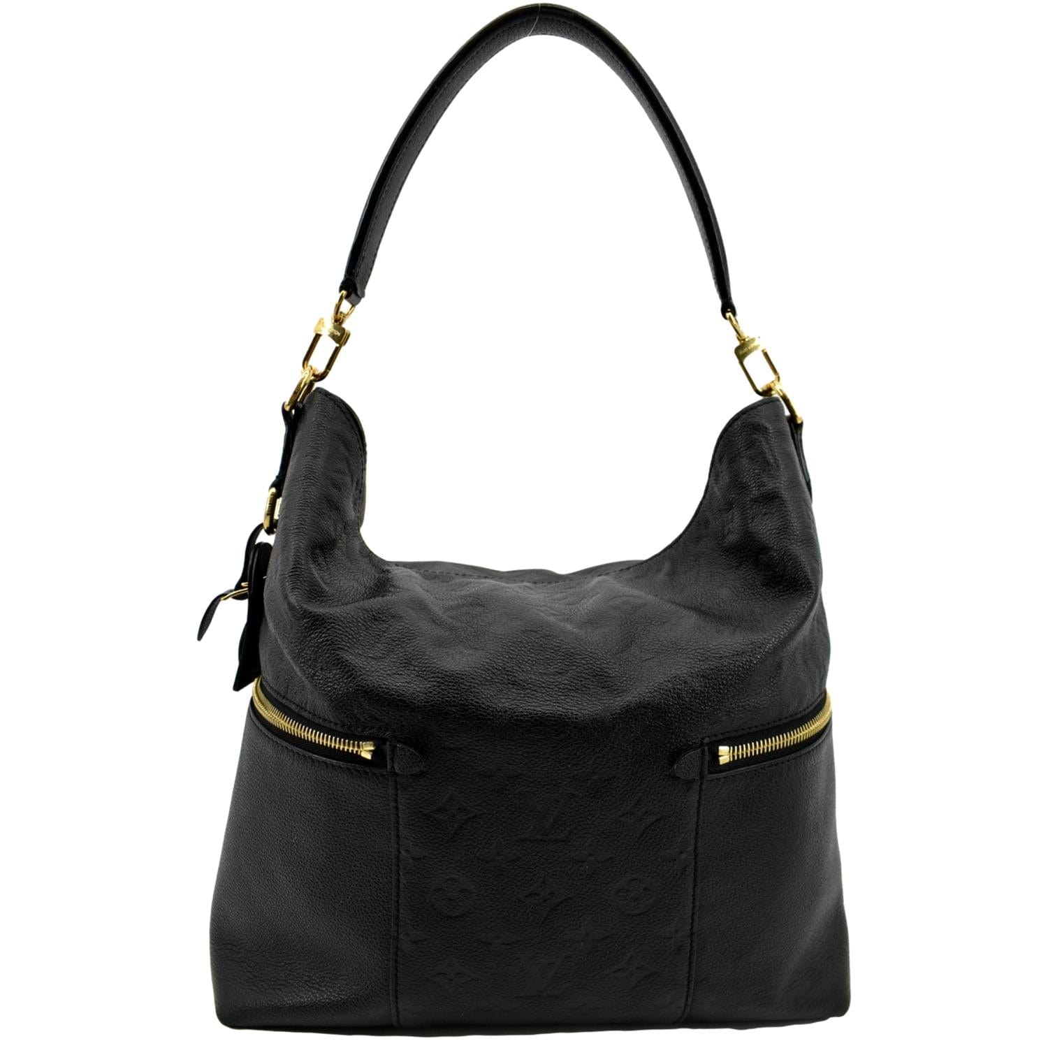LOUIS VUITTON Melie Empreinte Leather Hobo Shoulder Bag Black