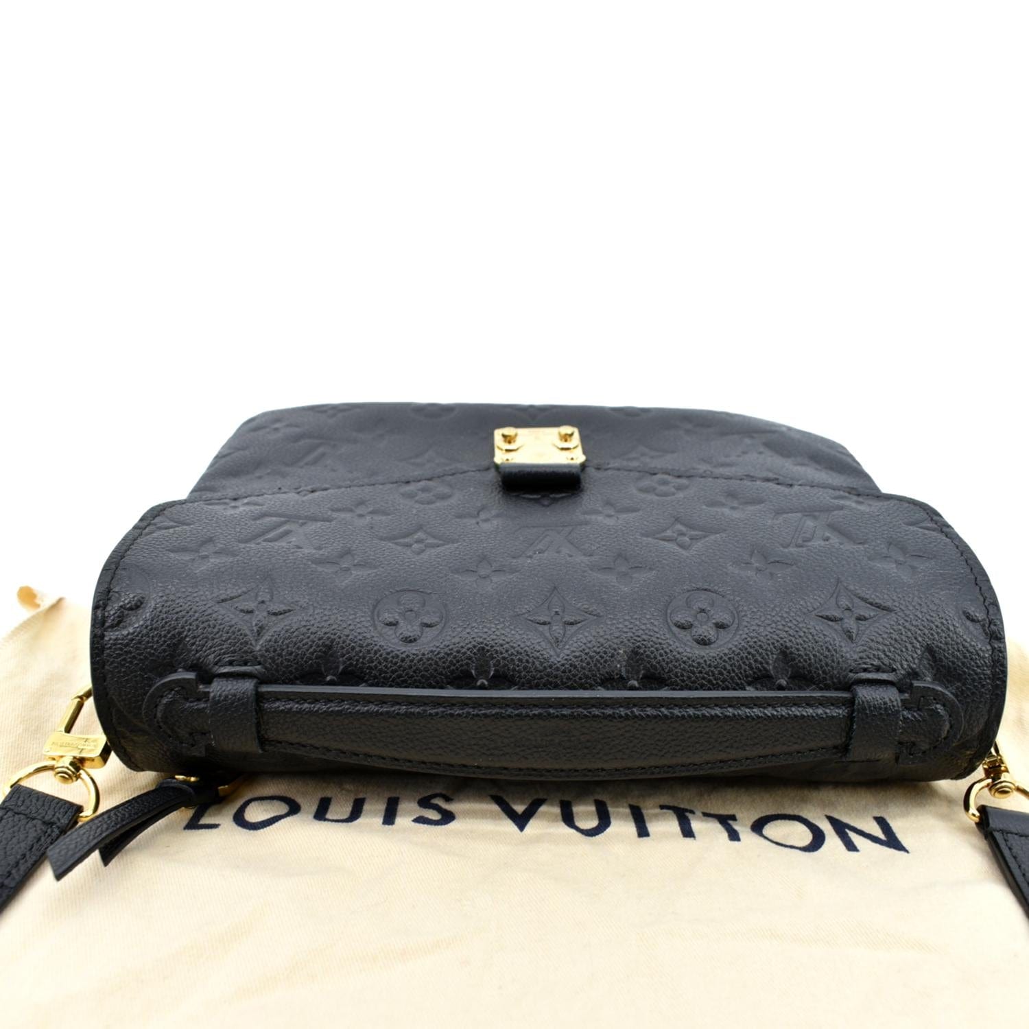 LOUIS VUITTON Metis Pochette Empreinte Leather Crossbody Bag Black