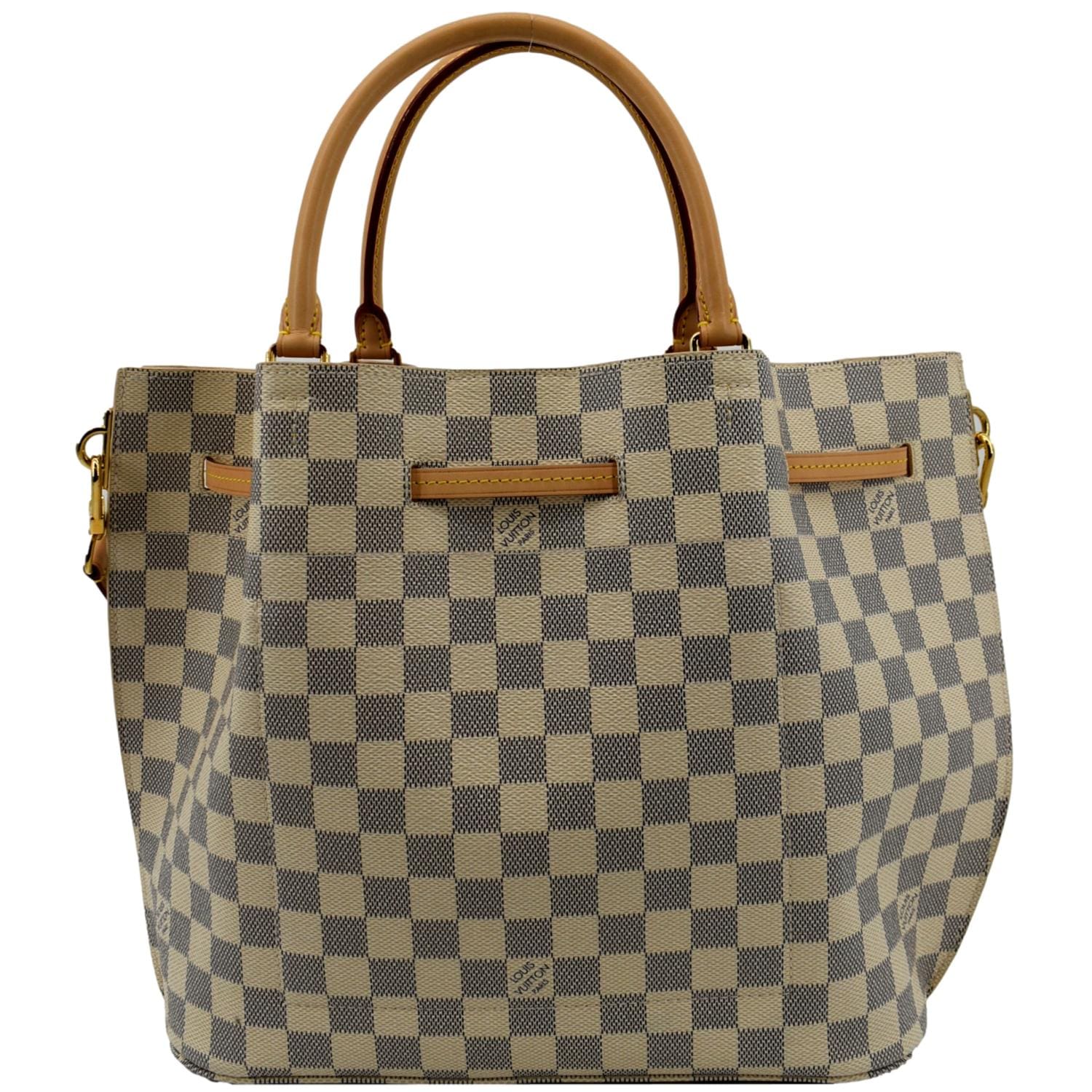LOUIS VUITTON Girolata Damier Azur Shoulder Bag White
