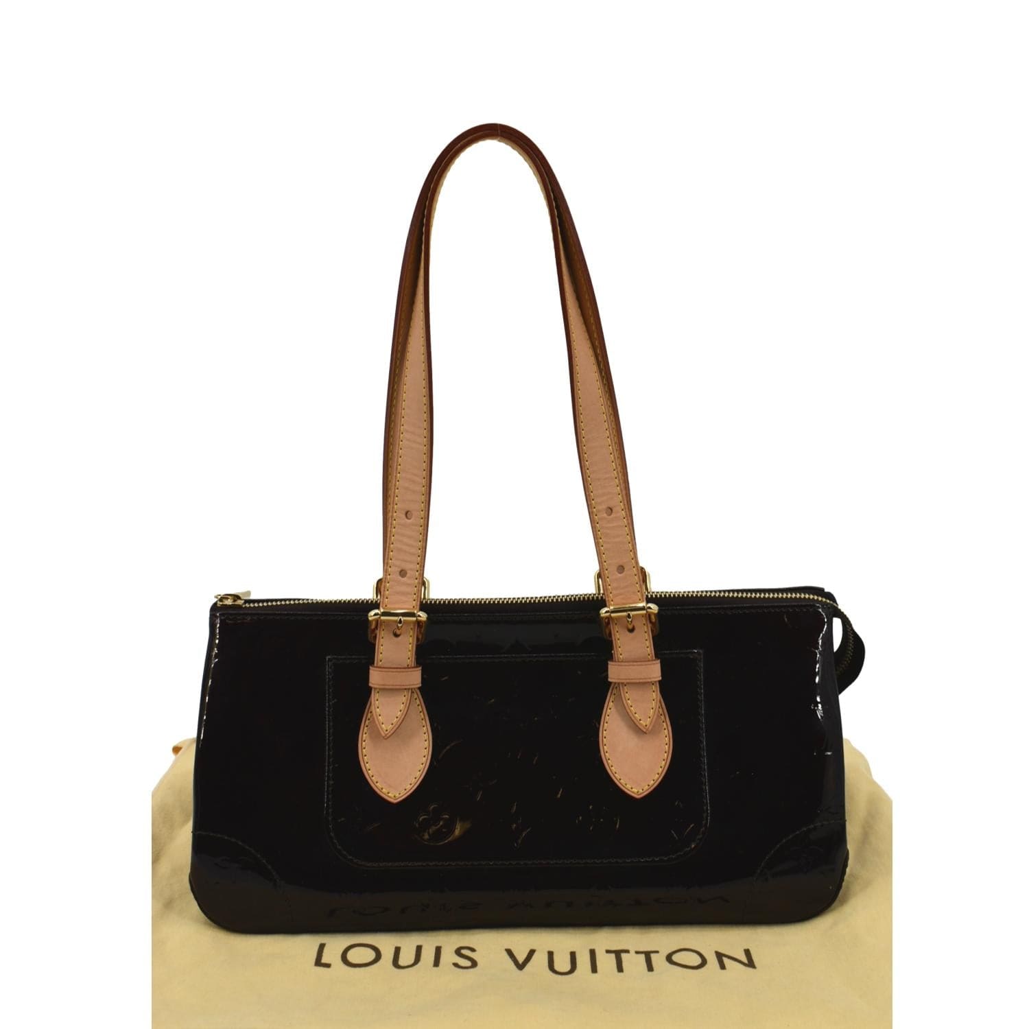 LOUIS VUITTON Rosewood Monogram Vernis Shoulder Bag Amarante