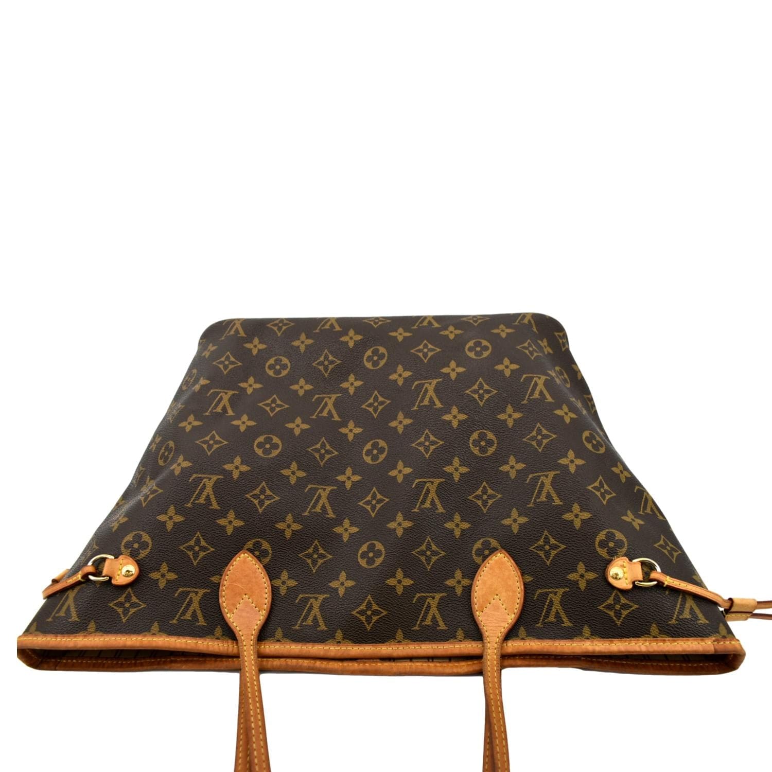 LOUIS VUITTON Neverfull MM Monogram Canvas Tote Bag Brown