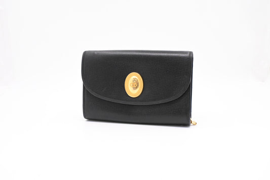 Dior Chain Shoulder Bag in Black Leather