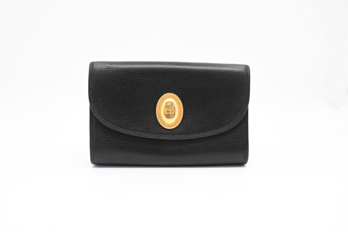 Dior Chain Shoulder Bag in Black Leather
