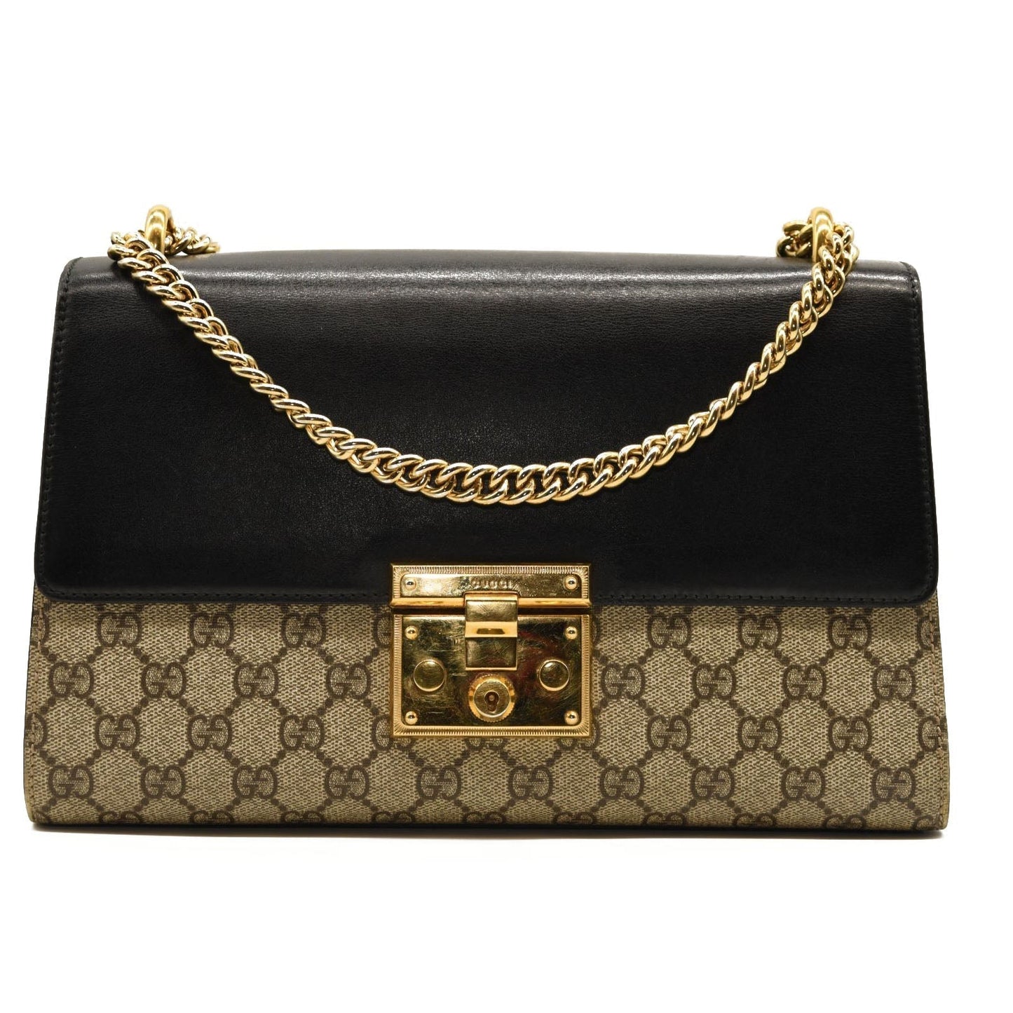 Gucci Monogram Chain Leather Tote