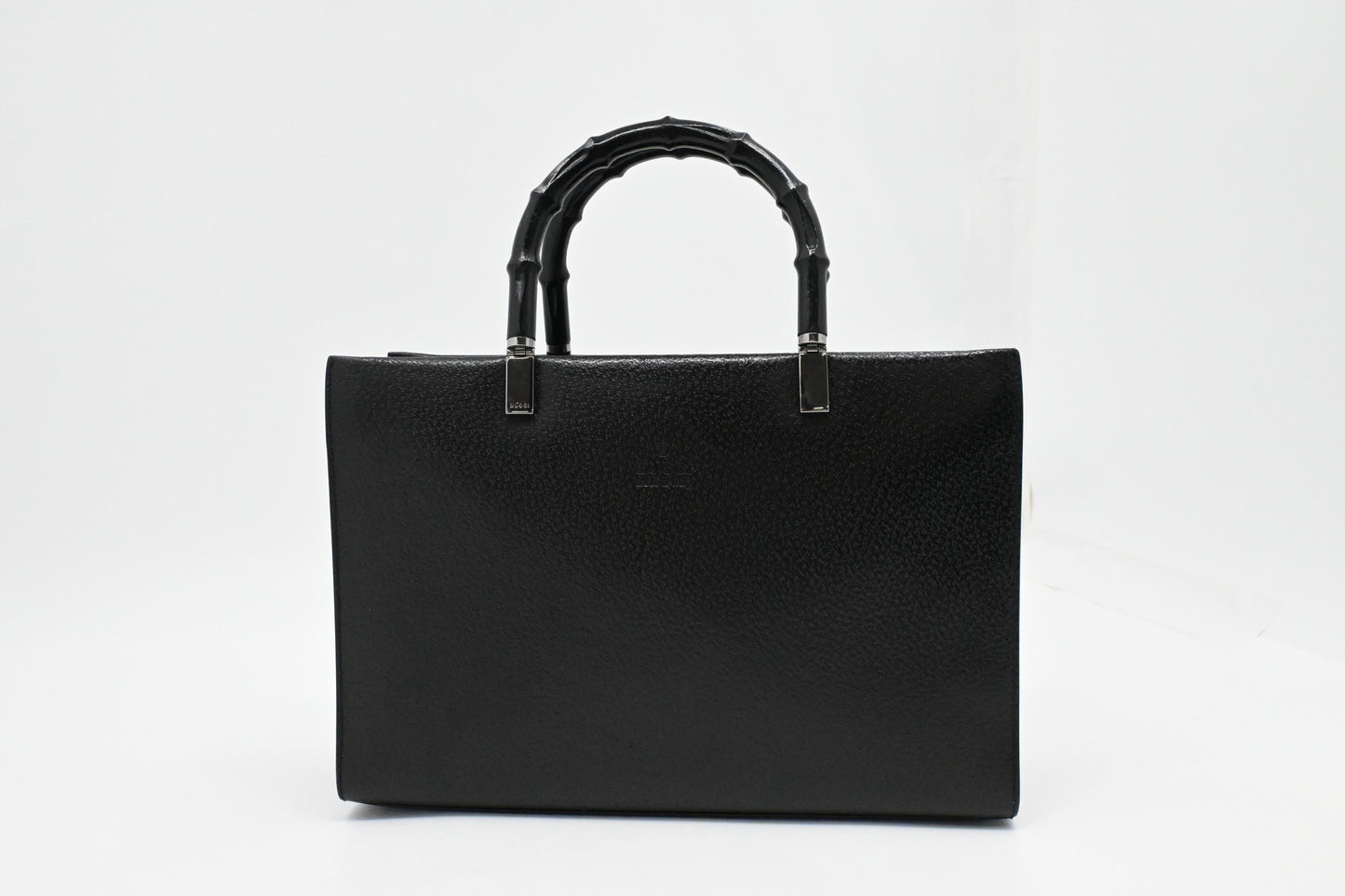 Gucci Bamboo Handbag in Black Leather