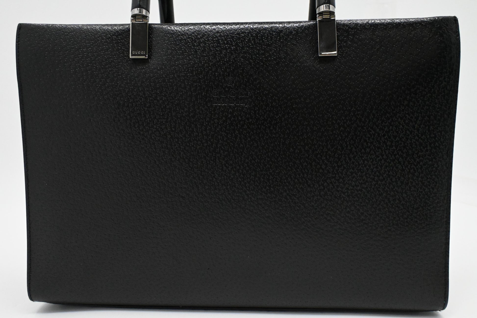 Gucci Bamboo Handbag in Black Leather